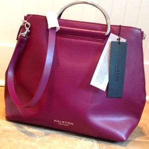 New Authentic HALSTON Heritage Leather/Suede Bag